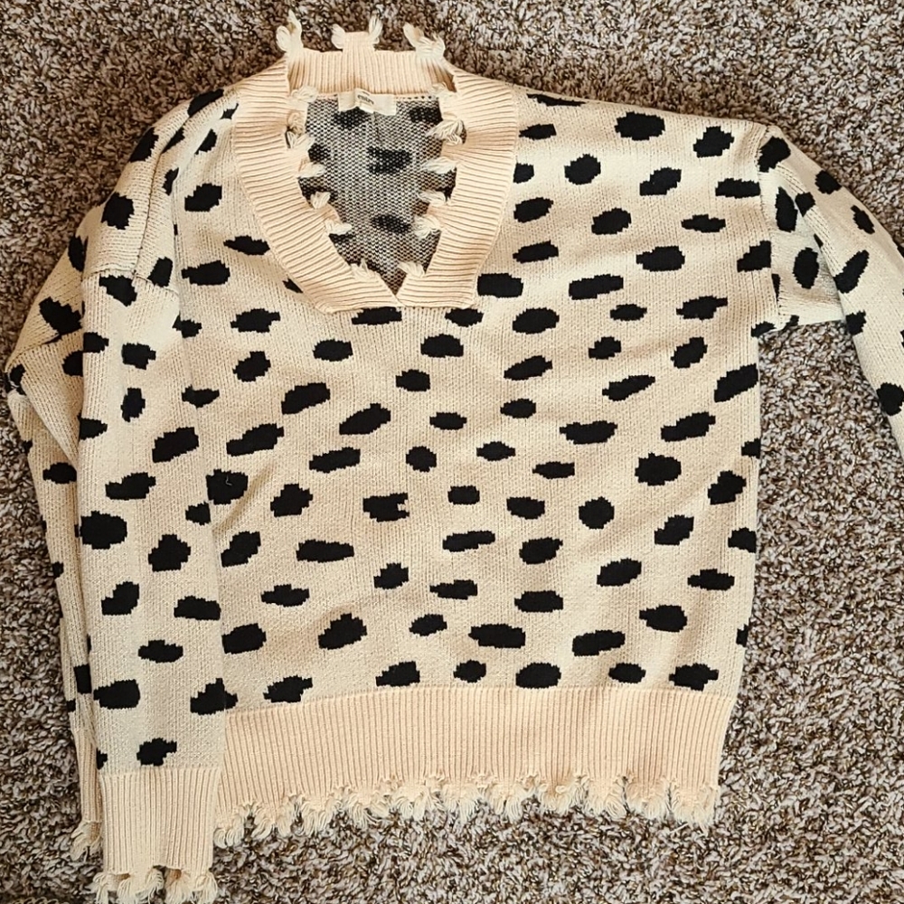 Frayed sweater NWOT